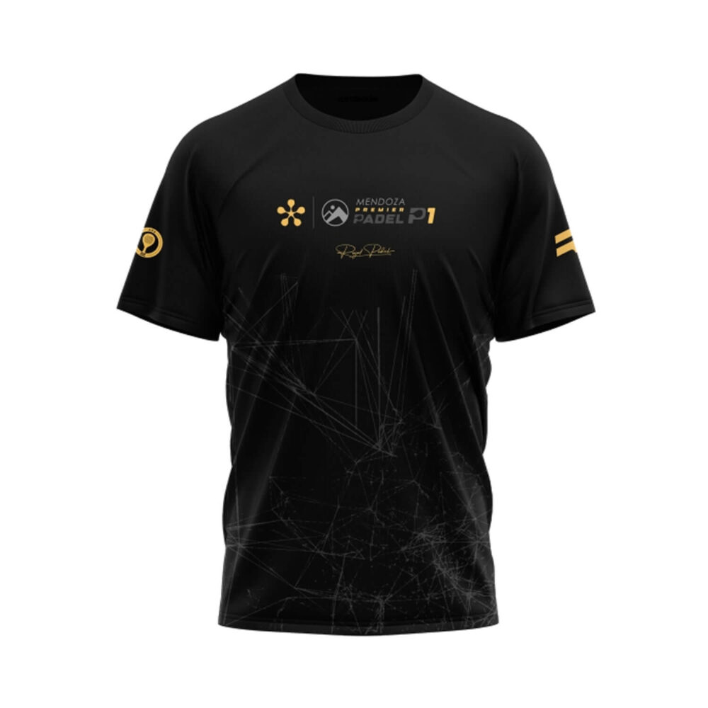 Remera Deportiva Mendoza Premier Padel Negra